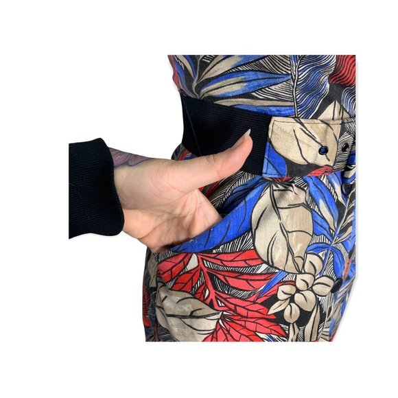 Vintage 80s Jungle Print Short Sleeve Knee Length Dress Small - Picture 7 of 13